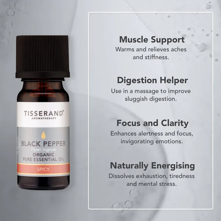 Tisserand Black Pepper Organic Pure Essential Oil 9ml detail 3