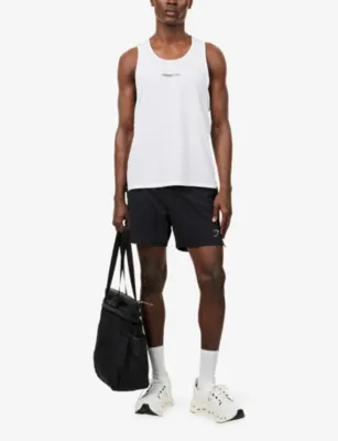 GYMSHARK Running Logo-Print Stretch-Woven Tank Top detail 2