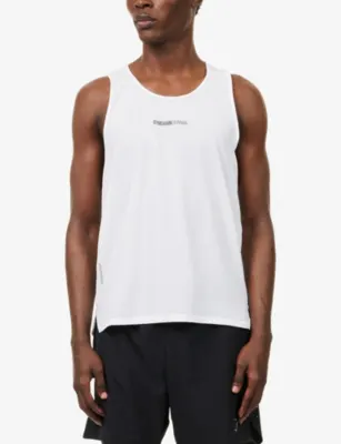 GYMSHARK Running Logo-Print Stretch-Woven Tank Top detail 3