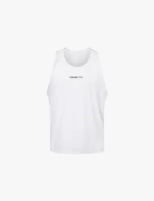 GYMSHARK Running Logo-Print Stretch-Woven Tank Top