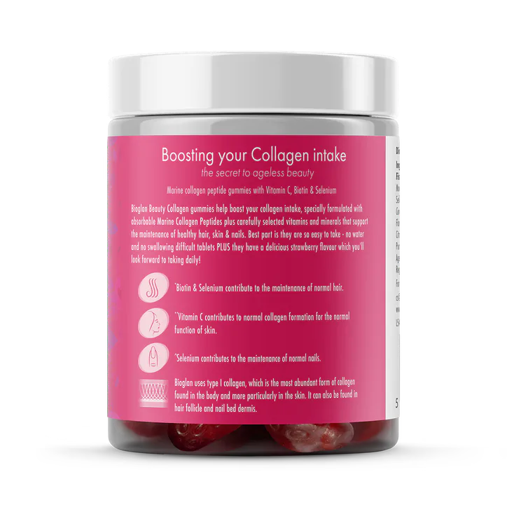 Bioglan Beauty Collagen 60 Strawberry Gummies detail 2