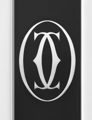 CARTIER Santos de Cartier stainless-steel and black lacquer money clip detail 3