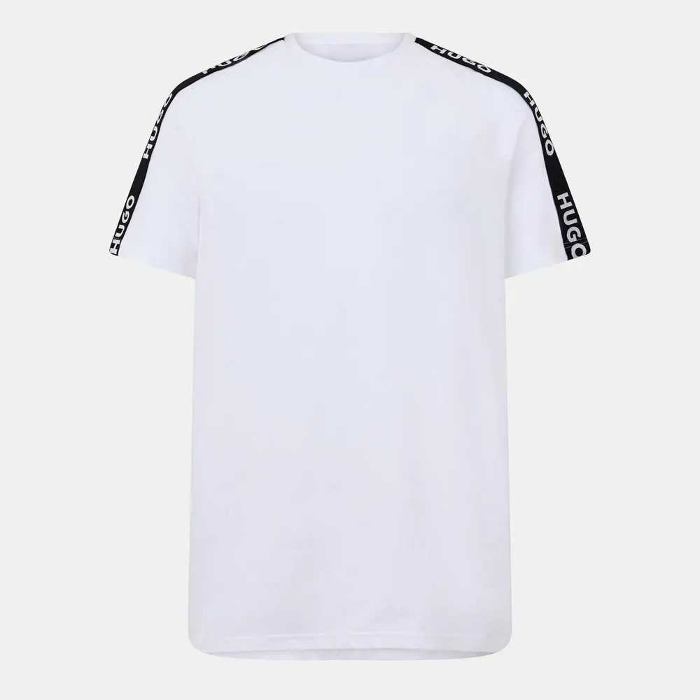 Hugo HUGO Mens T-Shirt with Logo Signature Tape Detail