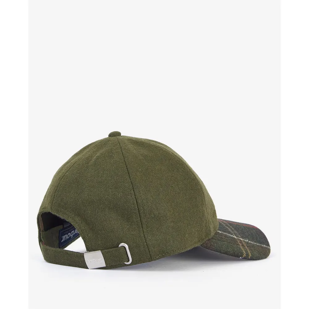 Barbour Mens Roker Tartan Wool Blend Baseball Cap detail 2