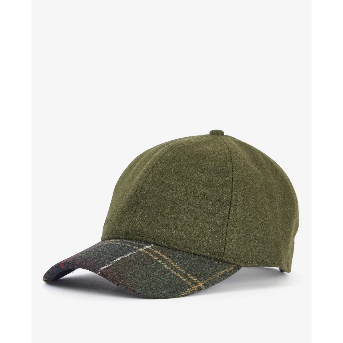 Barbour Mens Roker Tartan Wool Blend Baseball Cap