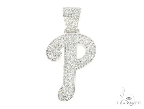 RINA - For Him CUSTOM Custom Made P Diamond Pendant 65658 in Rose Gold – Pendant