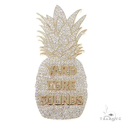 RINA - For Him CUSTOM Custom Made Pineapple Diamond Pendant 66775 in Rose Gold – Pendant
