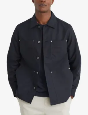 REISS Yorker Four-Pocket Cotton-Twill Jacket detail 3