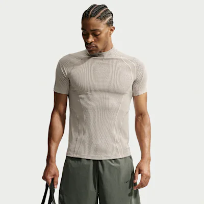 Nike Tech Men's Dri-FIT ADV Short-Sleeve Top - College Grey/Black