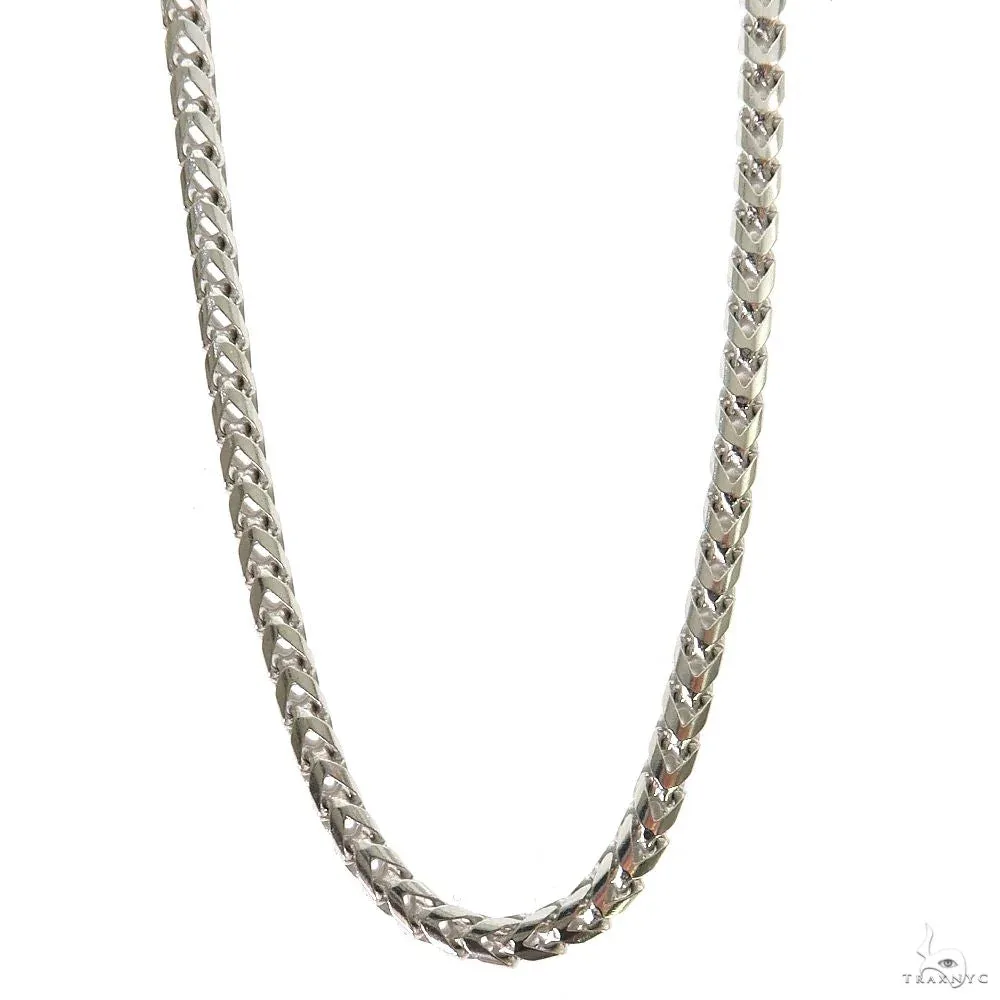 JALGAS - GOLDEN MOON Silver Hollow Franco Link Chain 3.5mm 22 Inches 69803 in 24 Inches – Chain