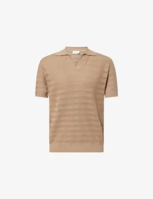 FRESCOBOL CARIOCA Rino Wave Short-Sleeve Cotton Knit Polo Shirt