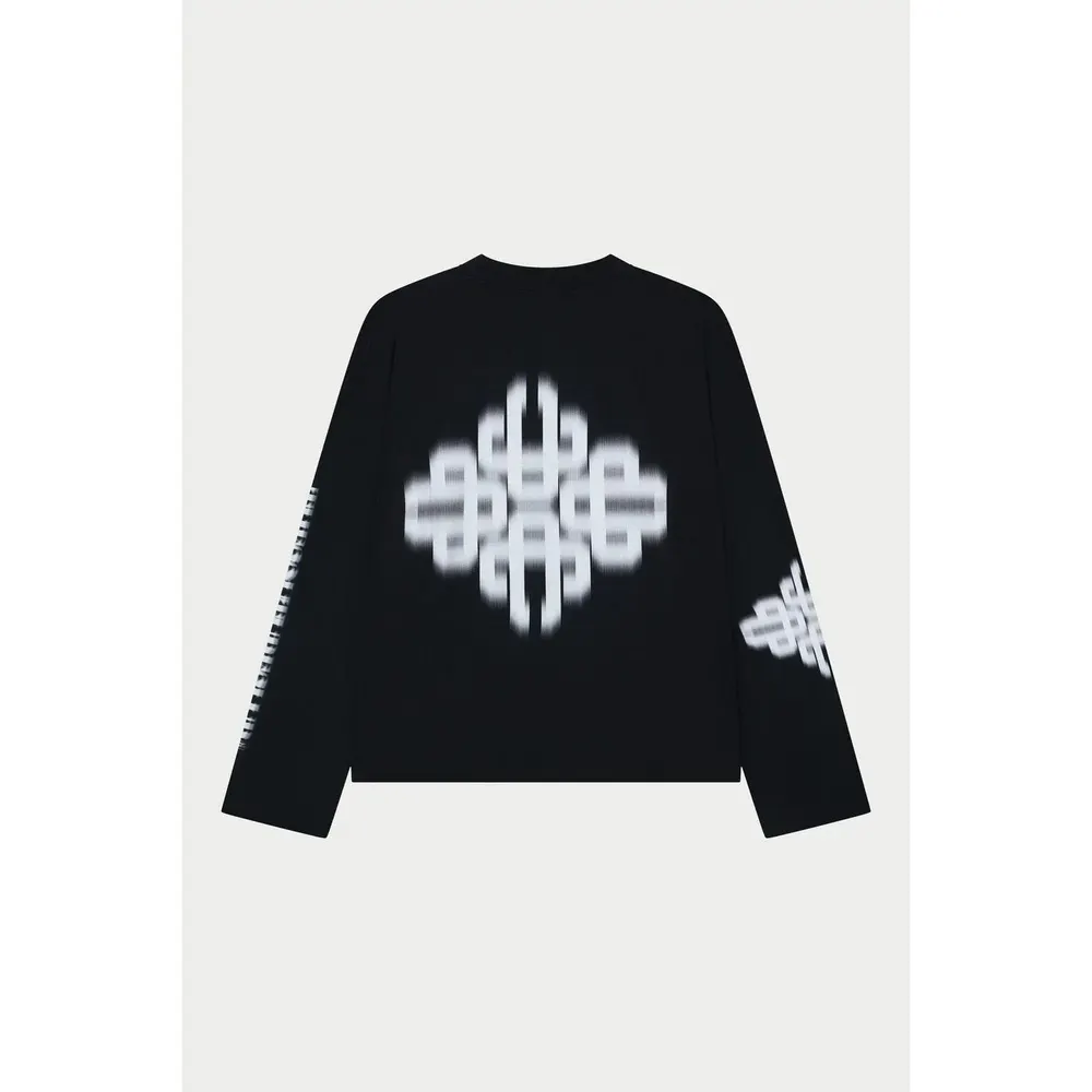 The Couture Club Men's Blurred Cotton Oversized-Fit Zip Hoodie detail 2