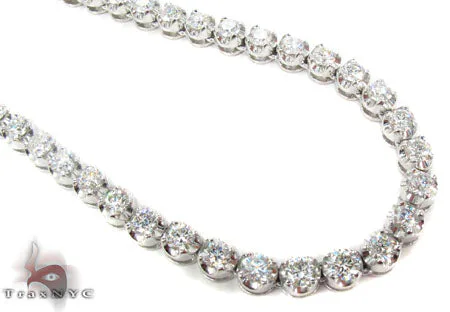RINA - For Him FACTORY 18K Gold Prong Diamond Chain 26 Inches 5mm 31731 in Rose Gold – Chain