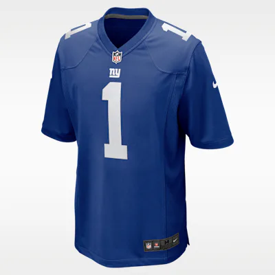 Nike Malik Nabers New York Giants Men's Nike NFL Game Jersey - Rush Blue