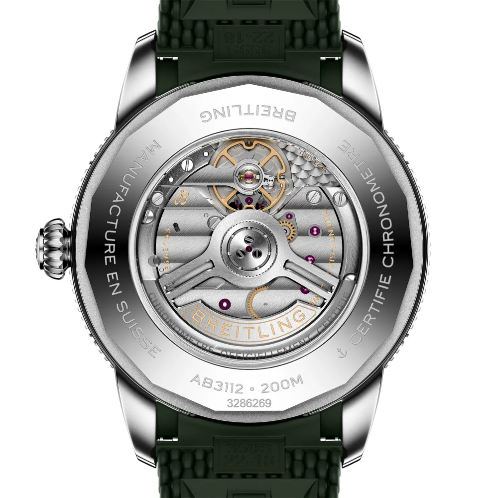 Breitling Superocean Heritage B31 Automatic 44mm Mens Watch Green Rubber detail 2