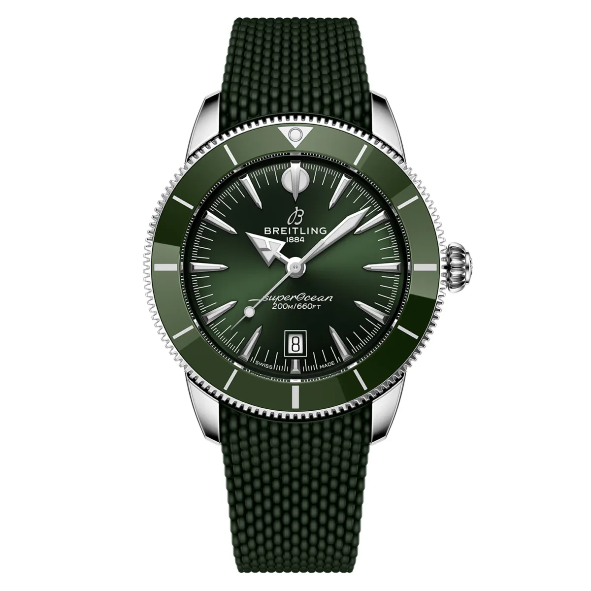 Breitling Superocean Heritage B31 Automatic 44mm Mens Watch Green Rubber