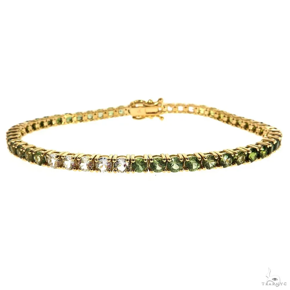 PIA - For Him GEMSTONES Forest Garden Green Sapphire Tennis Bracelet 70007