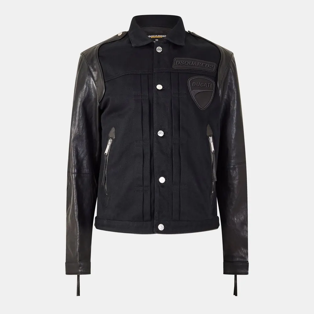 DSquared2 Men's Leather Slim Fit Jacket