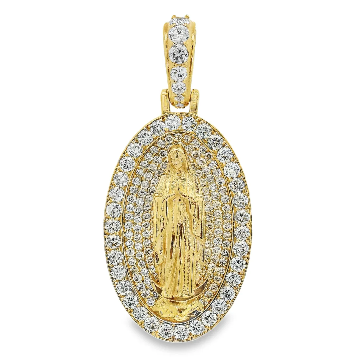 RINA - For Him CUSTOM CVD 10K Gold Virgin Mary Pendant 71006 in Rose – Pendant