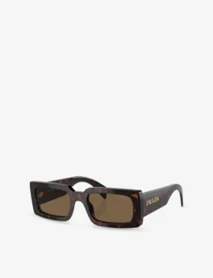 PRADA PR A07S pillow-frame tortoiseshell acetate sunglasses detail 2