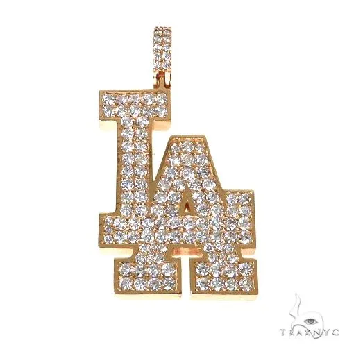 RINA - For Him CUSTOM Custom Made Diamond 'LA' Pendant 67524 in Rose Gold – Pendant
