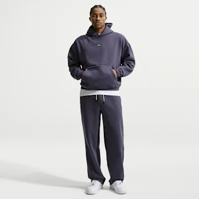 Nike Standard Issue Men's Therma-FIT Brushed Open-Hem Basketball Trousers - Gridiron/Pale Ivory