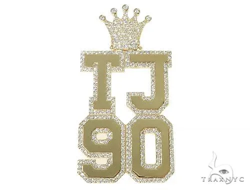 RINA - For Him CUSTOM Custom Made TJ90 Diamond Crown Pendant 66311 in Rose Gold – Pendant