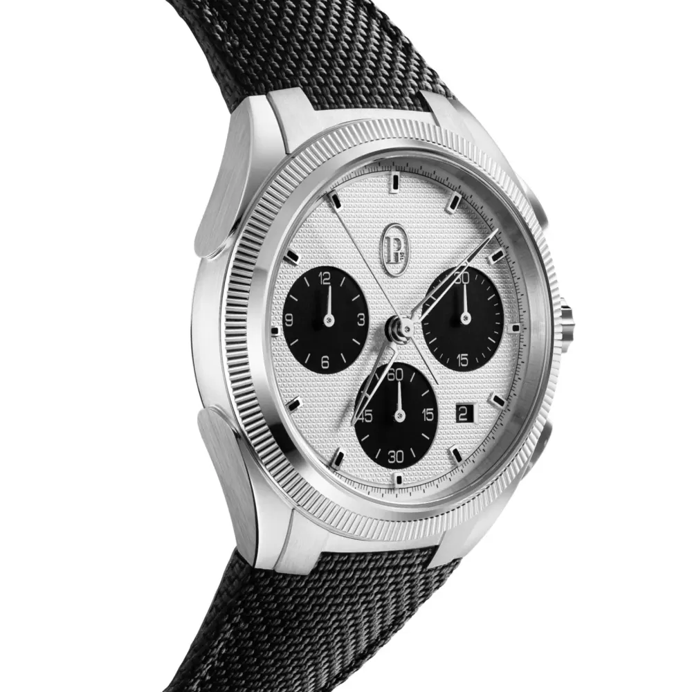 Parmigiani Fleurier TONDA PF Sport Chronograph Steel Silver Black COSC 42mm Mens Watch in White, additional product view 2