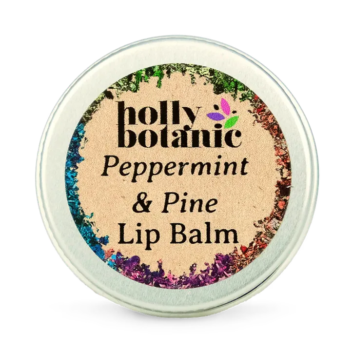 Holly Botanic Natural Lip Balm | Peppermint & Pine | 14g detail 2
