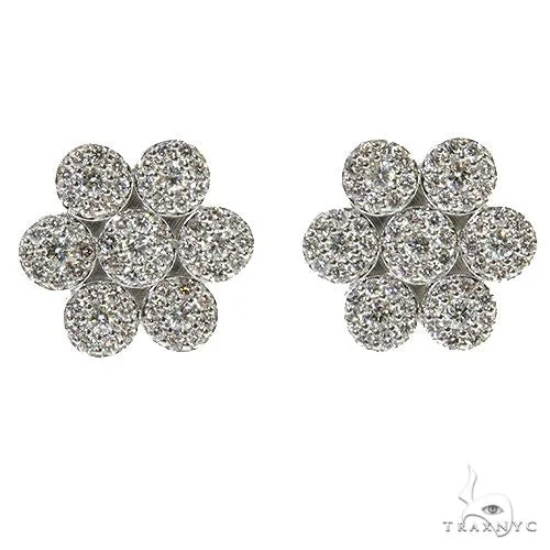 RINA - For Him CUSTOM 14K Gold Diamond Flower Earrings 67666 in Rose Gold – Earrings