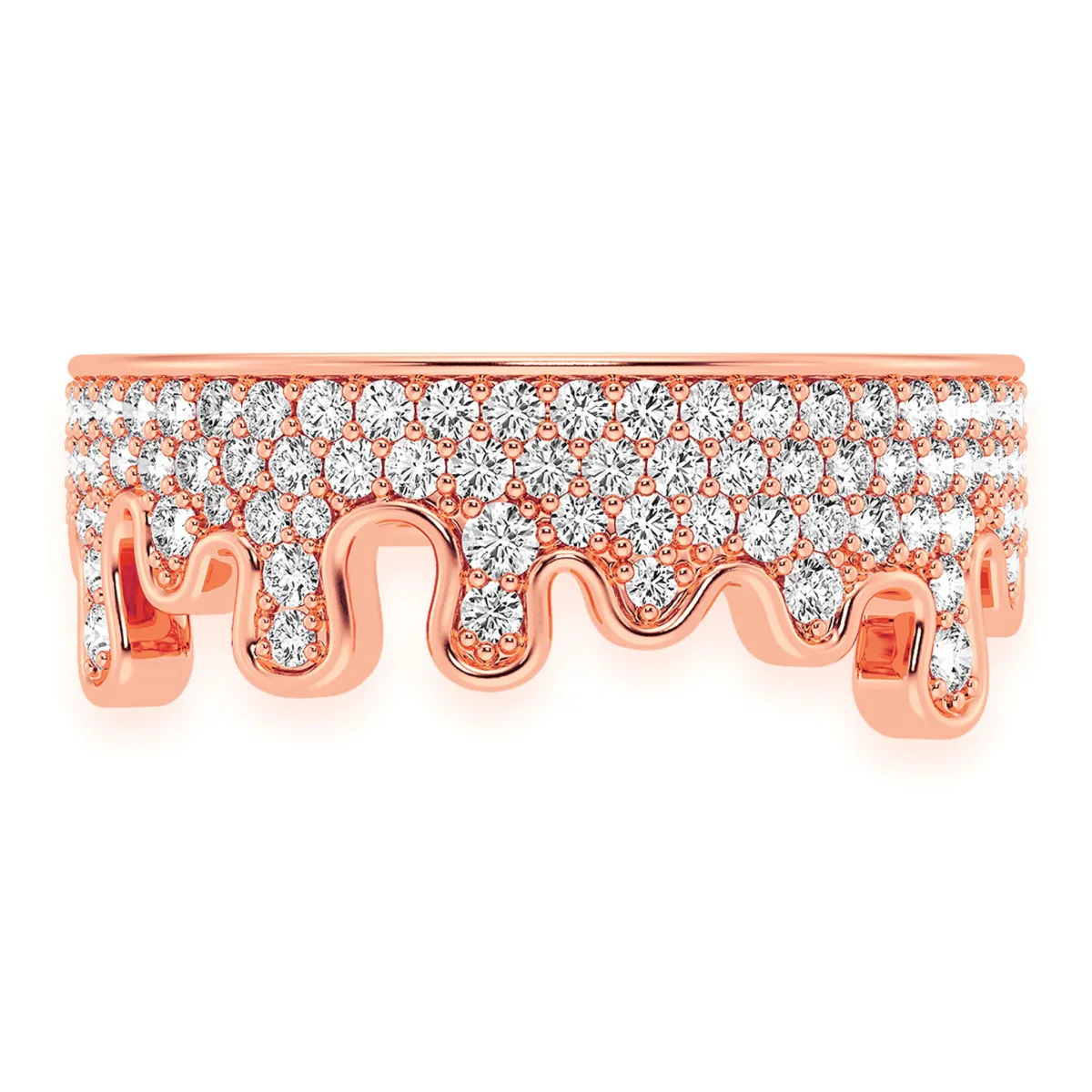 For Him Diamond Drip Ring in 1.00ctw / Rose Gold / Natural Diamond – Ring