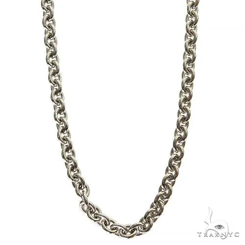 JALGAS - Montage 8 / Hakop Jewelry Inc 18k White Gold Thin Solid Rolo Link 2.3mm 18 inches 69679 in White – Chain