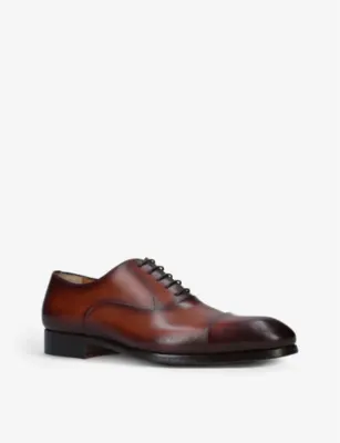 MAGNANNI Lace-up leather Oxford shoes - EUR 40.5 / 6.5 UK MEN in TAN, additional product view 3