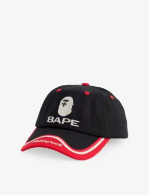 A BATHING APE Football Team Brand-Embroidered Cotton-Twill Cap