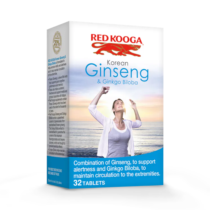 Red Kooga Ginkgo Biloba & Ginseng 32 Tablets