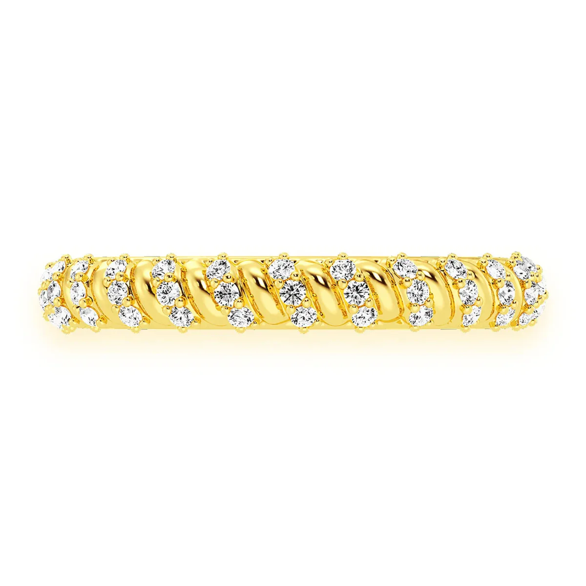 For Him Solid Rope Ring in Rose Gold / Lab Grown Diamond – Ring