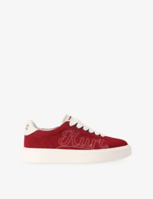 KURT GEIGER LONDON Albion Retro Suede Trainers - EUR 40 / 6 UK MEN in RED – Mens | Trainers | Lace up trainers