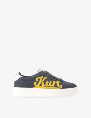 KURT GEIGER LONDON Albion Retro Suede Trainers - EUR 40 / 6 UK MEN in GREY/DARK – Mens | Trainers | Lace up trainers