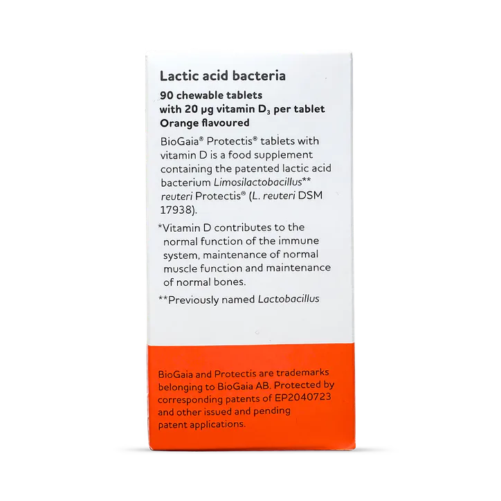 BioGaia Protectis Tablets with Vitamin D3 Orange 20 µg 90 Tablets, additional product view 2