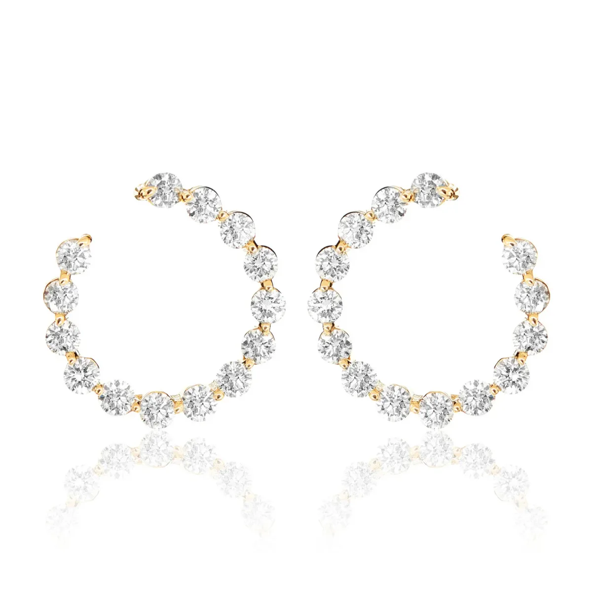 For Him Diamond Circle Stud Earrings in Rose Gold / Lab Grown Diamond – Earring