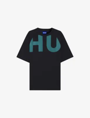 HUGO Wraparound-Logo Oversized Cotton-Jersey T-Shirt
