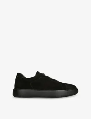 OFFICINE CREATIVE Slouch Suede Low-Top Trainers - EUR 41 / 7 UK MEN in BLACK – Mens | Trainers | Lace up trainers