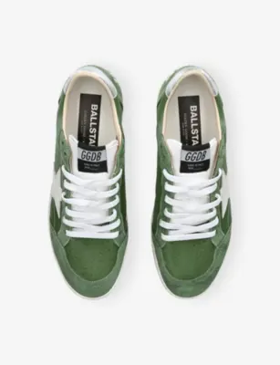GOLDEN GOOSE Men’s Ball Star Leather Low-Top Trainers - EUR 40 / 6 UK MEN in GREEN COMB, additional product view 2