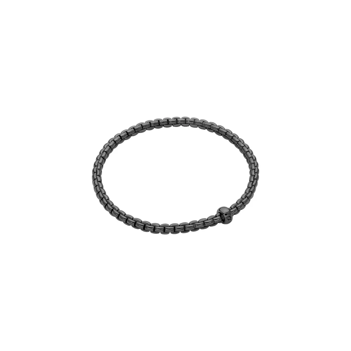 Fope Black Rhodium Plated 18ct Gold Eka Flex'it 0.01ct Black Diamond Bracelet - Size Large