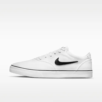 Nike SB Chron 2 Canvas Skate Shoe - White/White/Black