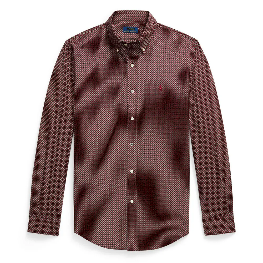 Polo Ralph Lauren Mens Long-Sleeve Plain Shirt