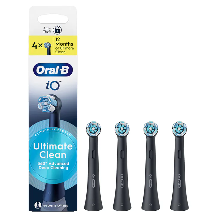 ORAL-B iO Series Ultimate Clean Black, Original Brush Heads, CrissCross Bristles, 4 detail 2