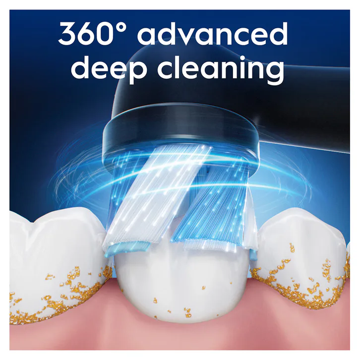 ORAL-B iO Series Ultimate Clean Black, Original Brush Heads, CrissCross Bristles, 4 detail 3