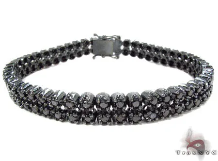 RINA - For Him FACTORY Black Diamond Prong Bracelet 30988 in Rose Gold – Bracelet