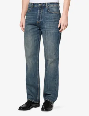 THE KOOPLES Faded-Wash Straight-Leg Denim Jeans detail 3